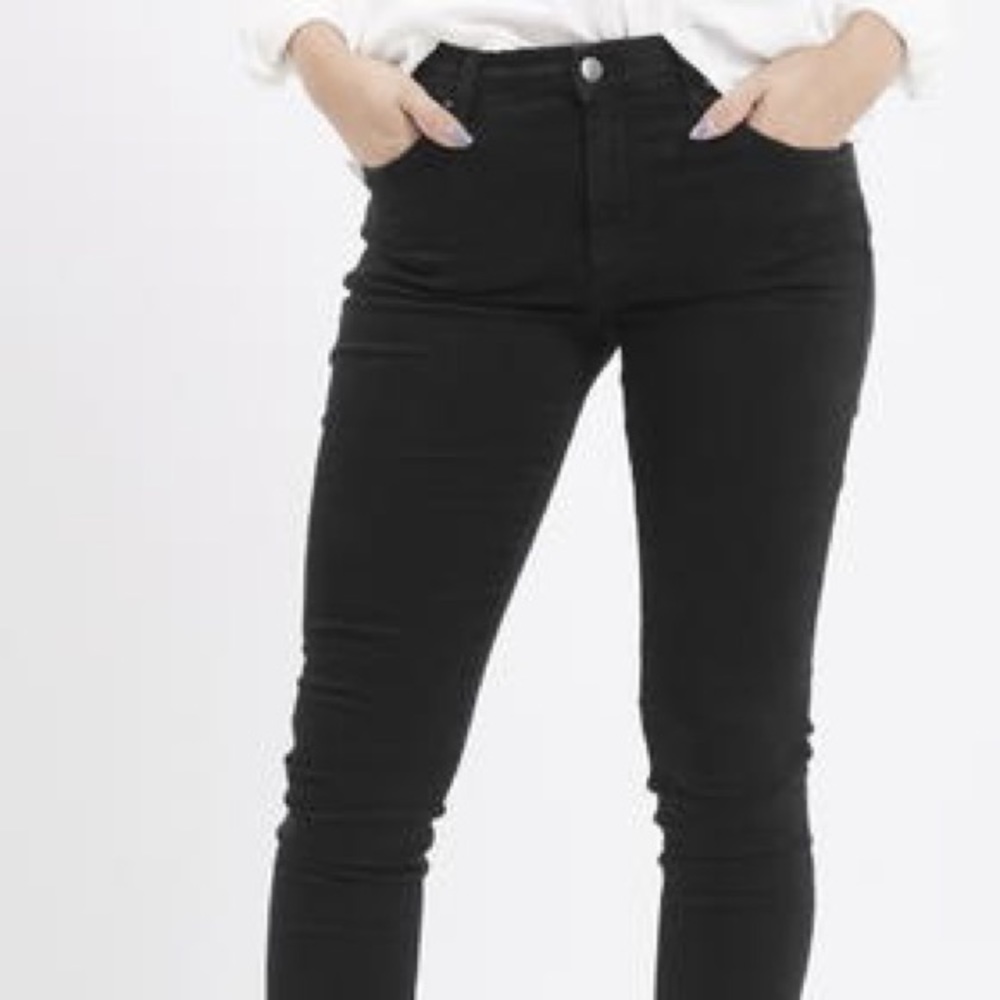 Topshop Moto Leigh Black Jeans